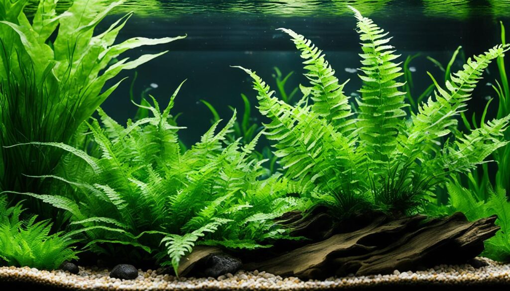 Freshwater aquarium with Java Fern Freshwater aquarium with Java Fern