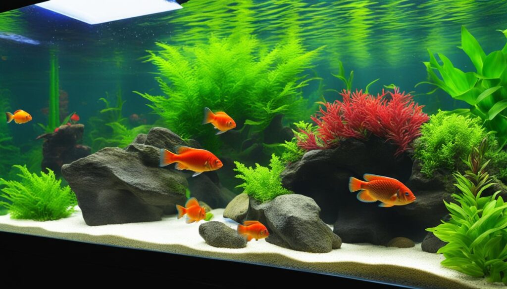 blood parrot cichlid tank setup